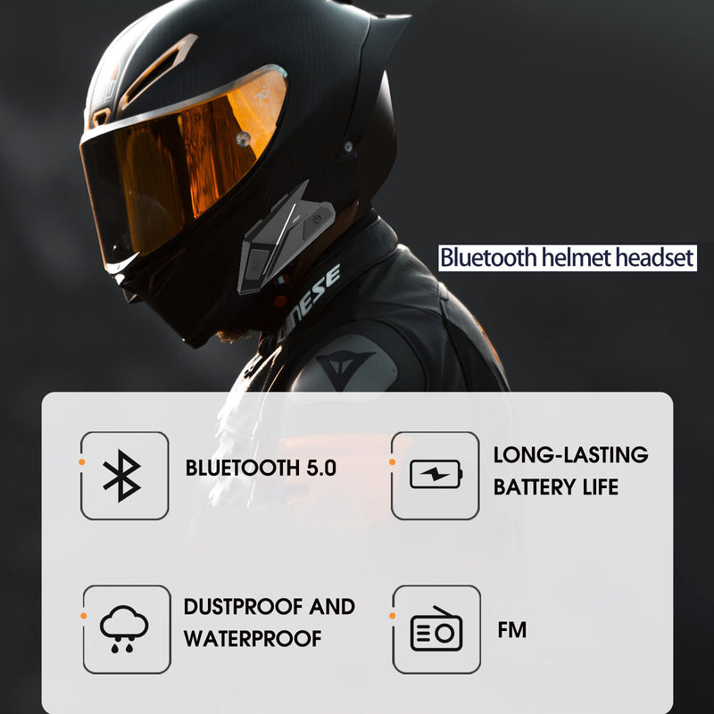 Motorcycle Riding Helmet Headphones Hands-free Calling Wireless Headset Bluetooth V5.0 Helmet Music Headset
