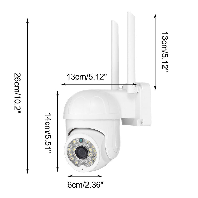 Wireless Wifi Security Camera 2MP HD Waterproof IP66 Night Vision Motion Detection Smart Alarm WIFI IP Camera Two-way Voice