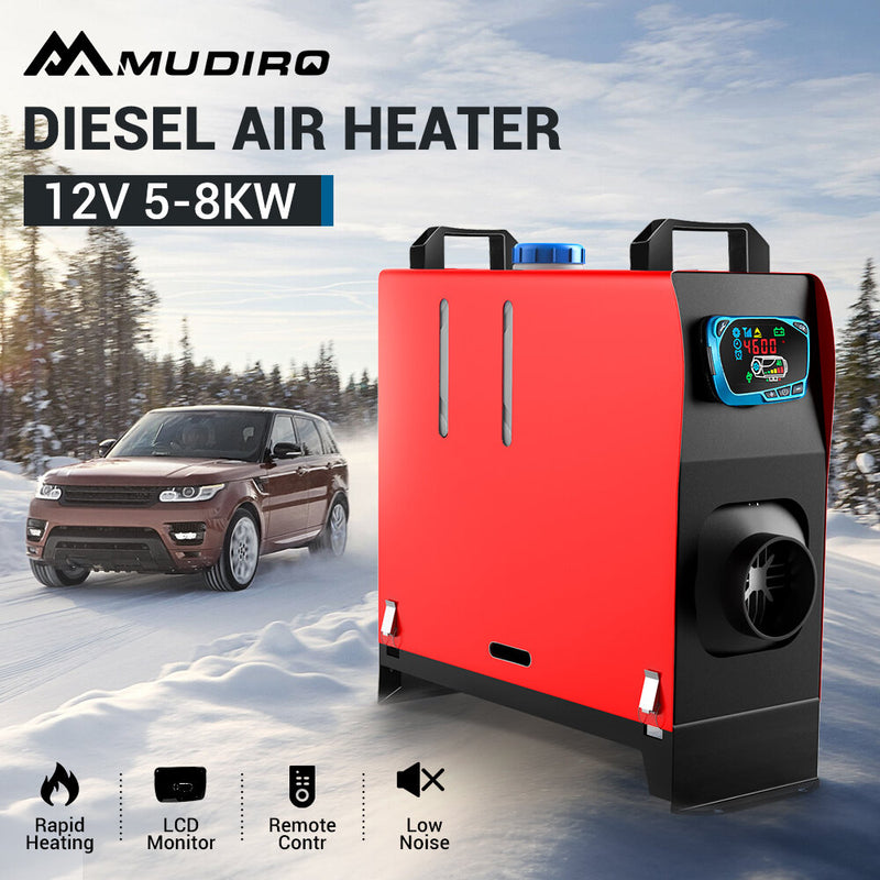Mudiro M-AH21 8KW DC 12V Car Parking Heater Diesels Air All in 1 LCD Thermostat for Car Truck SUV Bus RV Boats