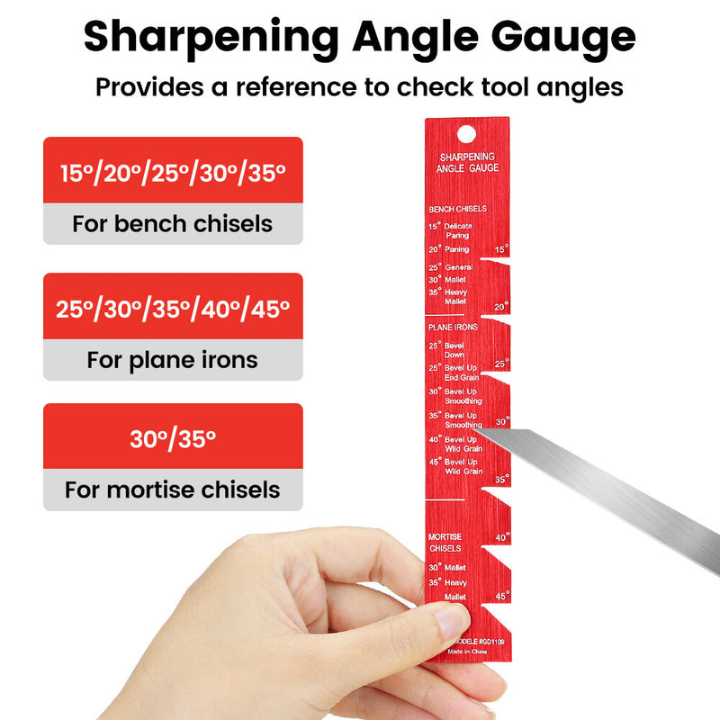 Mohoo Sharpening System Honing Guide Sharpening Holder Angle Fixture Angle Gauge for Woodworking Chisel