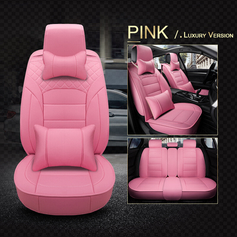 Luxury PU Leather Car Seat Cover Universal 5-Seat Full Set Seat Cover
