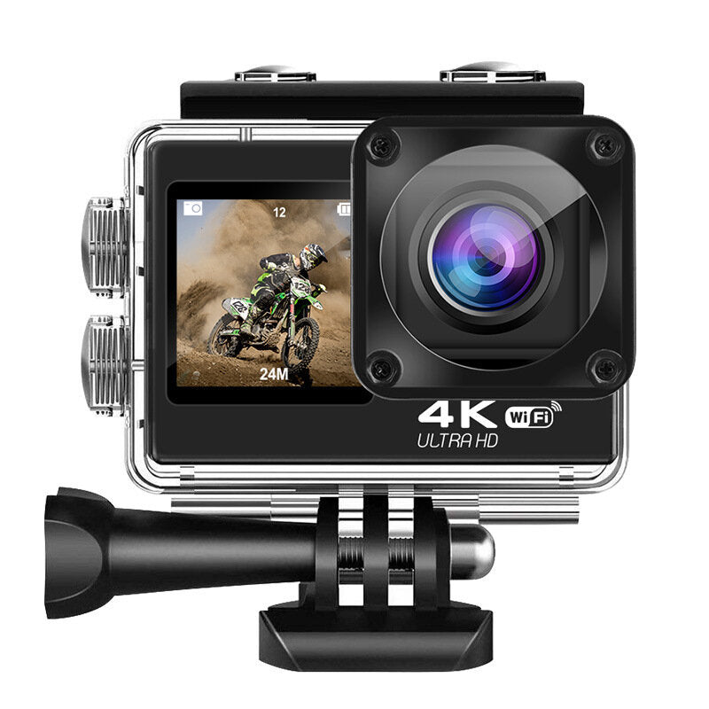 2.0 Inch 4K 60FPS Touch Screen Waterproof Outdoor Sports Camera Car Action Camera Anti-Shake Wifi Sports Dv Helmet Camera IMX386 Sports Camera