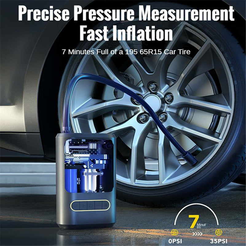 Tire Inflator Portable Air Compressor 150PSI Cordless Air Pump with LCD Dual Screen Suitable for Car Inflator