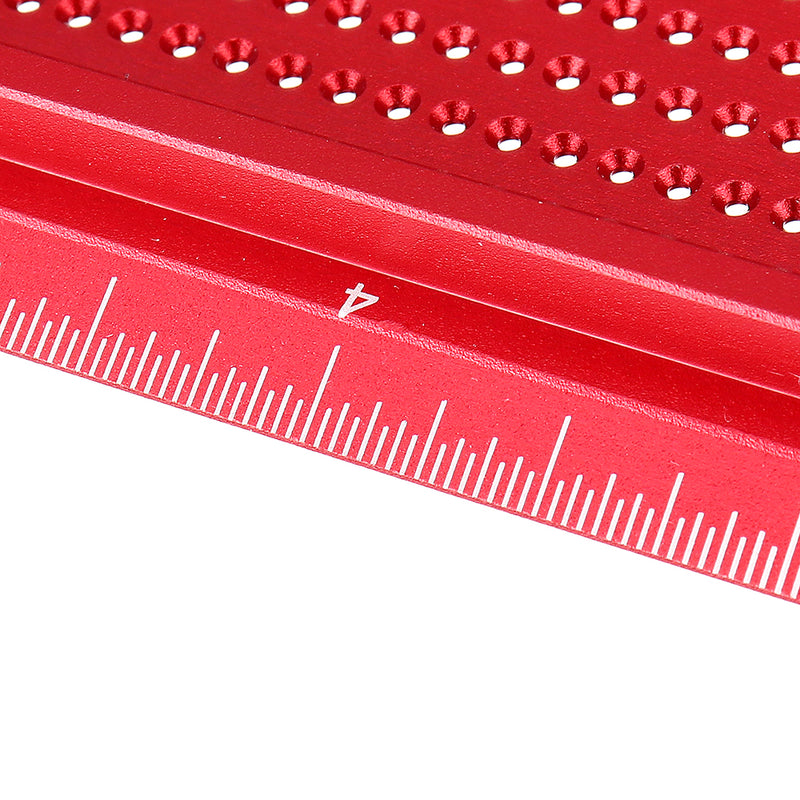 Drillpro TS 8 Inch Aluminum Alloy Hole Precision Marking T Ruler Hole Positioning Measuring Ruler Woodworking Scriber Scribing Tool