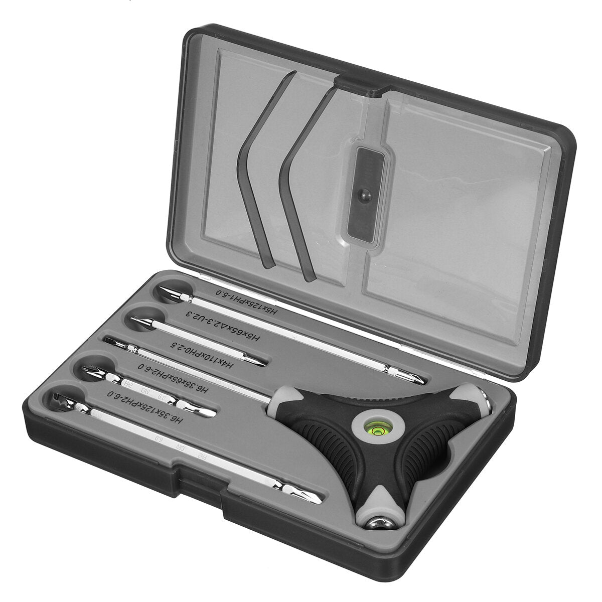 10 In 1 Household Precision Screwdriver Set with Spirit Level Strength Saving Structure Screw Driver Repairs Tool