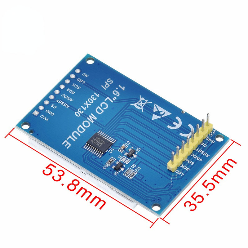 1.6 Inch OLED 1.6" TFT IPS OLED Transflective Display Module LCD Display DIY SPI Serial Port 130*130 Communicate for Arduino