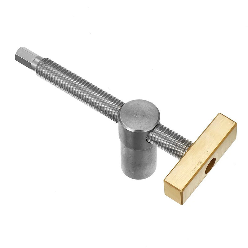 Ganwei 19MM Brass Stainless Steel Woodworking Adjustable Holder with Quick Clamping Tenon Stop for Desktop Woodbench Fixed Locking Accessories Woodworking Tools