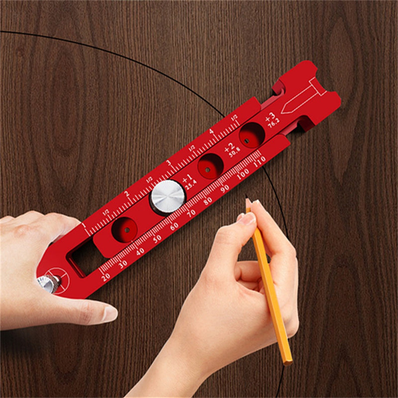 XIUYI Aluminum Alloy Woodworking Drawing Compass Circular Adjustable Circle-drawing Ruler for Woodworking Industrial Drawing Engineering Design
