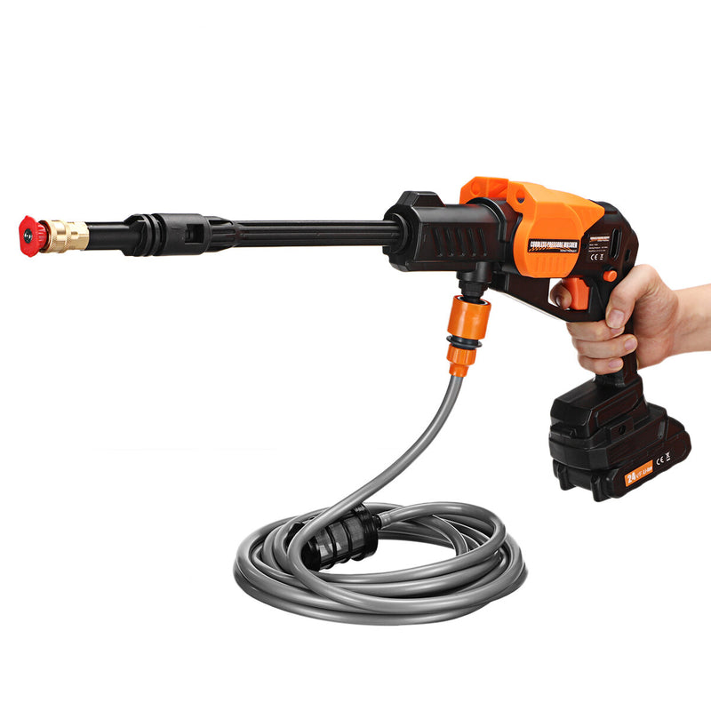 24V 300W Cordless High Pressure Washer 1000mAh Car Washing Machine Spray Guns Water Cleaner with Battery for Makita