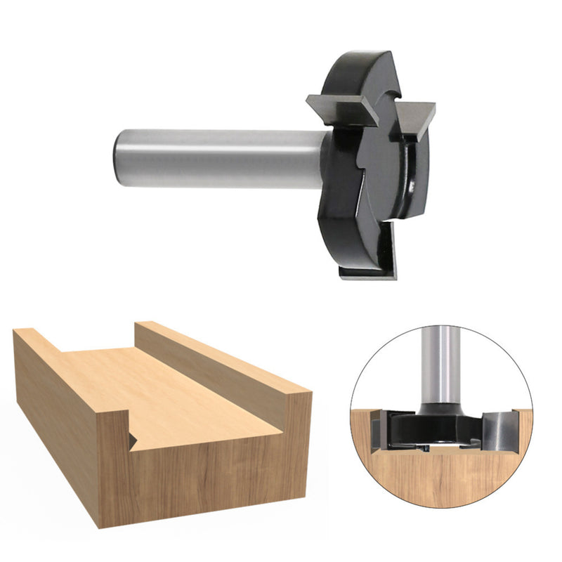 Drillpro Spoilboard Surfacing Router Bits 1/2 Inch Shank 2 Inch Cutting Diameter Slab Planing Bit Wood Milling Cutter Planer Woodworking Tool