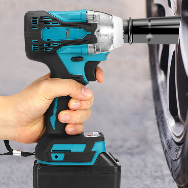 2 in1 18V 588N.m. Li-Ion Brushless Cordless Electric 1/2" Wrench 1/4" Screwdriver Drill