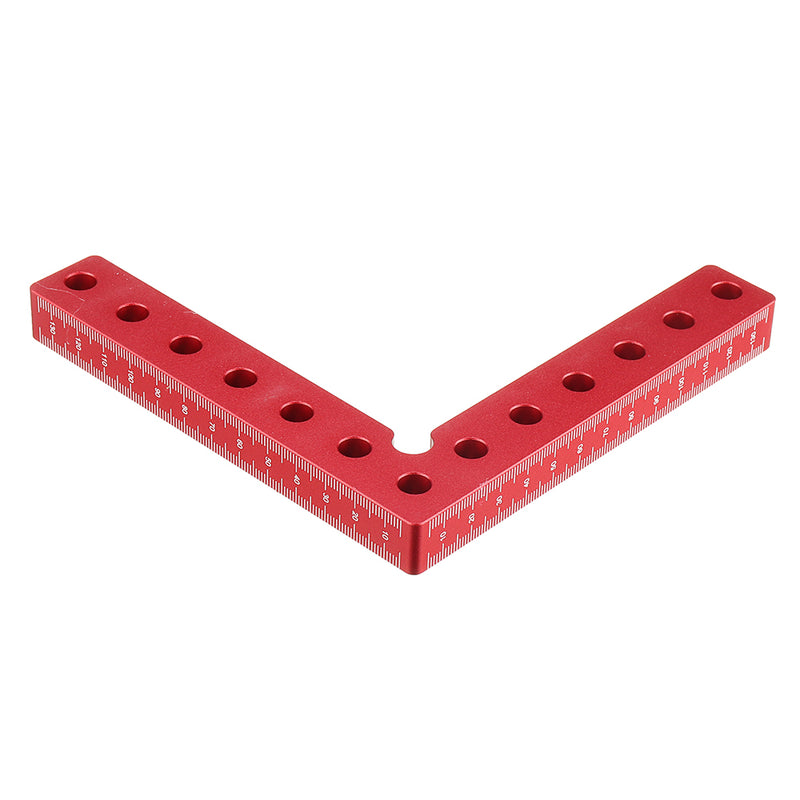 Drillpro 100/120/140mm Two Side Metric Scale Woodworking Precision Clamping Square L-Shaped Auxiliary Fixture Splicing Board Positioning Panel Fixed Clip Carpenter Square Ruler Woodworking Tool