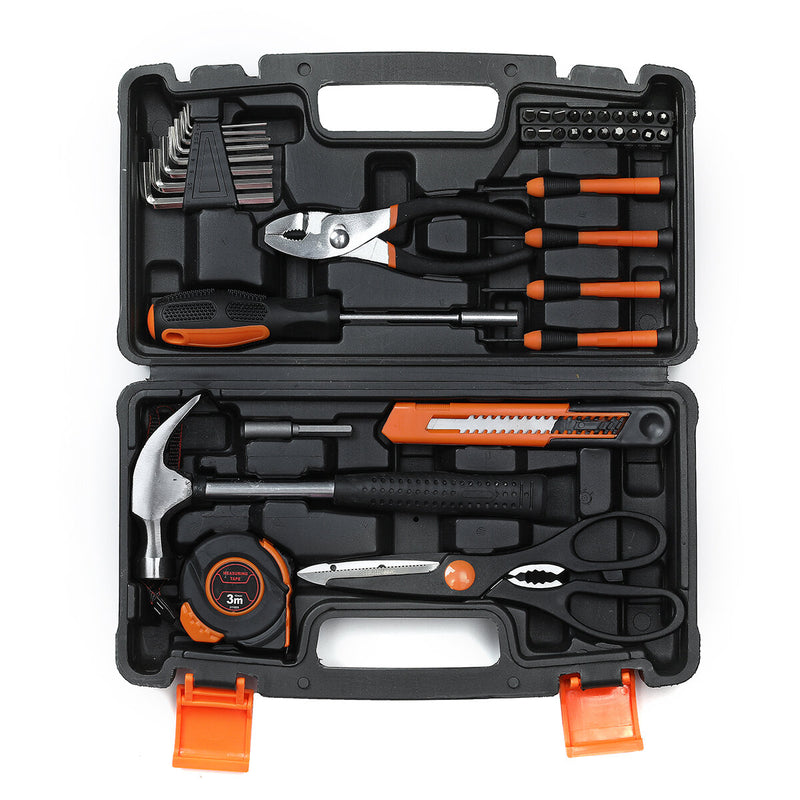 TOPSHAK TS-CH4 39 Piece Socket Wrench Auto Repair Tool Mixed Tool Set Hand Tool Kit with Plastic Toolbox Storage Case