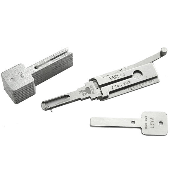 Lishi VA2T V.3 2 In 1 Car Door Lock Pick Decoder Unlock Tool Locksmith Tools