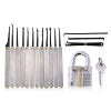 Transparent Practice Padlock with Lock Pick Tool Set for Locksmith - Cartoolshop