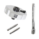2-in-1 Mini Dual Head 1/4in. Drive Finger Ratchet and Ball Head Extension Bar and Two Screwdriver Bits