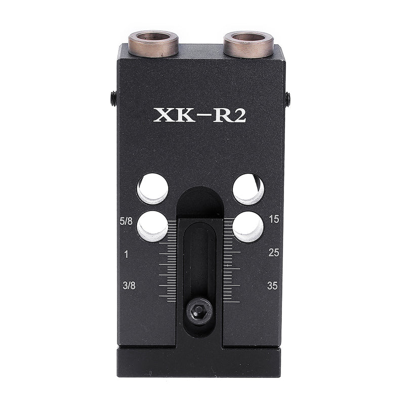 XK-R2 Woodworking Pocket Hole Jig Set 9.5mm Angle Drill Guide with Pocket Hole Joint Fixed Clamp