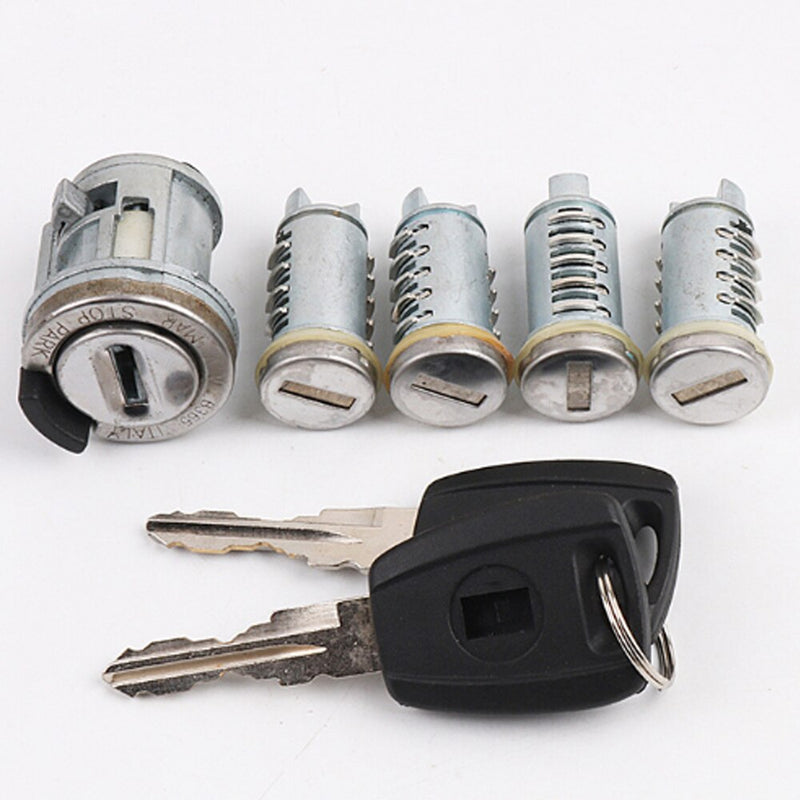 For Fiat Ducato Set Ignition Car Door Rear Trunk Lock Barrel Cylinder Latch with 2 Keys SIP22 Blade for Locksmith Tools