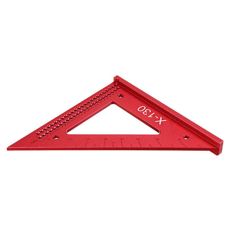 Drillpro Aluminum Alloy Metric Woodworking Triangle Ruler Carpenters Square Hole Positioning Measuring Ruler