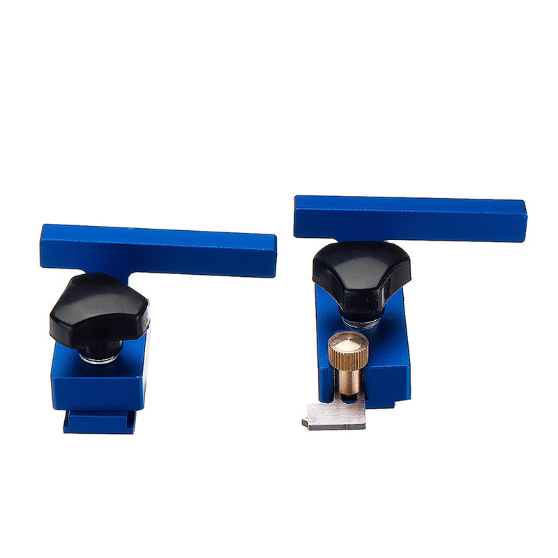 Blue Aluminum Alloy Miter Track Stop for 30/45 T-Slot T-Track Woodworking Tool