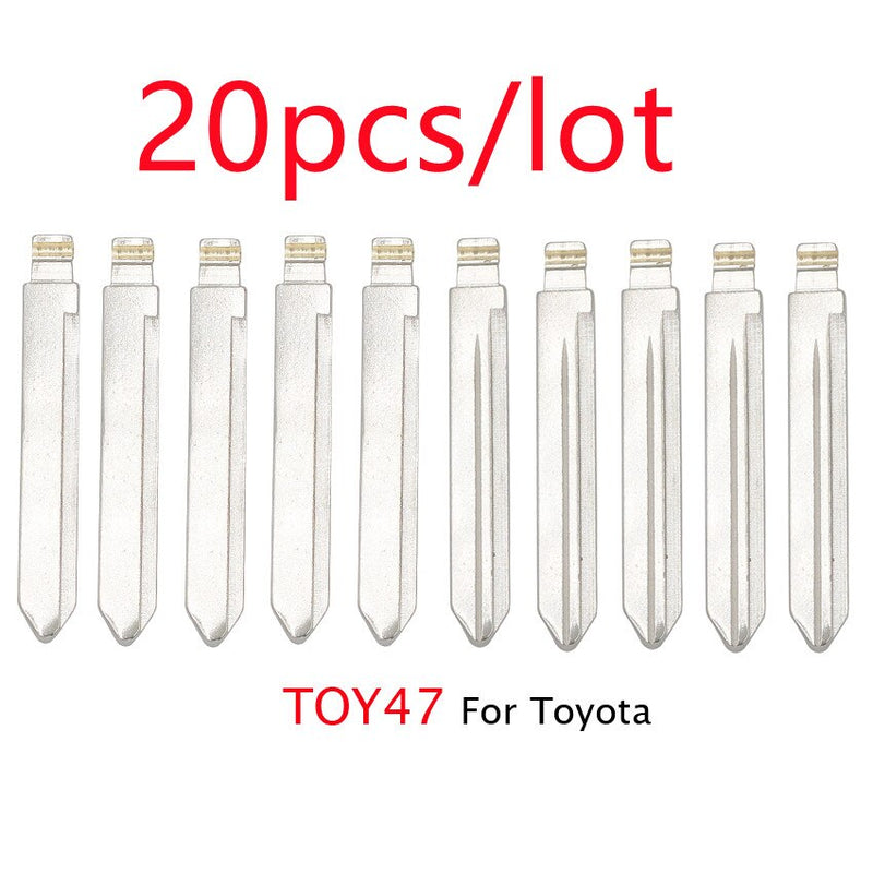 20pcs/lot Toy47 Toy 47 Uncut Flip Blank Key Blade for Toyota Corolla