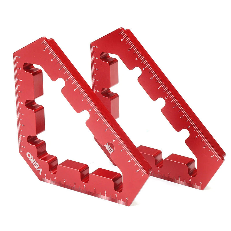 VEIKO Woodworking 45 and 90 Degree Right Angle Clamps Aluminum Alloy Positioning Clamping Square Corner Clamp Auxiliary Fixture Splicing Board Positioning Panel Fixed Clip Carpenter Square Ruler