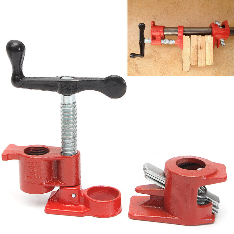 3/4 Inch Woodworking Clamp Wood Gluing Pipe Clamp Set Wood Working Cast Structure