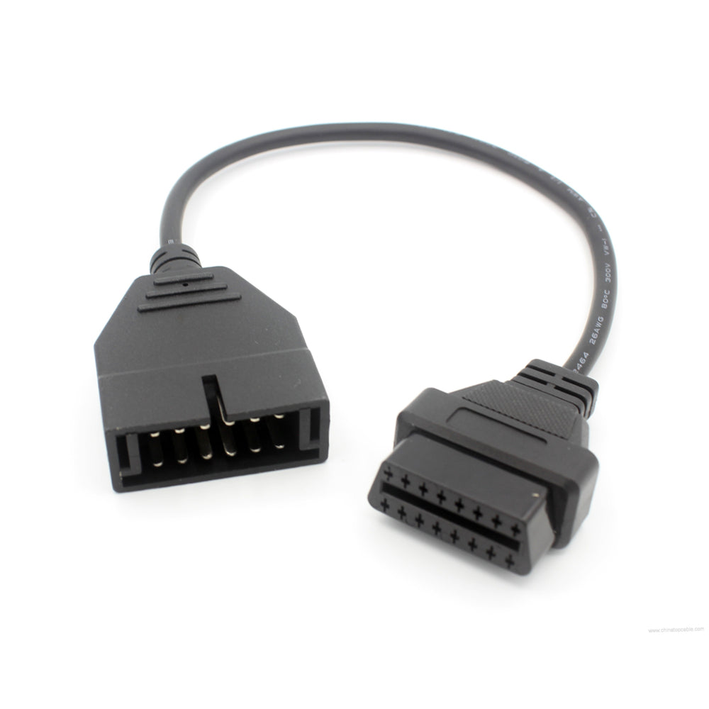 For GM 12 Pin Connector to OBD2 16Pin to 12Pin Car Diagnostic Extension Cable