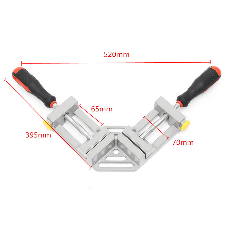 Effetool Double Handle Woodworking Clamp 90 Degree Right Angle Clip Woodworking Jig Quick Corner Clamp with TPR Handle