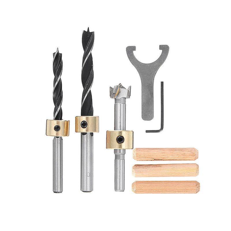 Upgrade Woodworking Drilling Locator Guide Wood Dowel Hole Drilling Guide Jig Drill Bit Kit Woodworking Carpentry Positioner Tool
