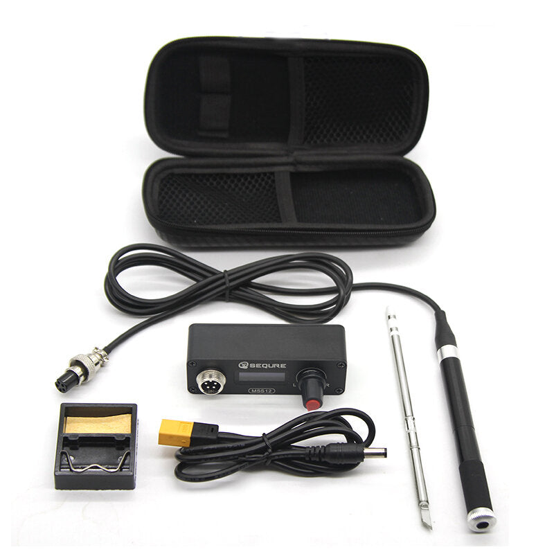 MSS12 Mini 0.91 Inch OLED Soldering Station Compatible with T12 Soldering Iron Tips Supports PD3.0/3S-6S/12V-25V Power Supply