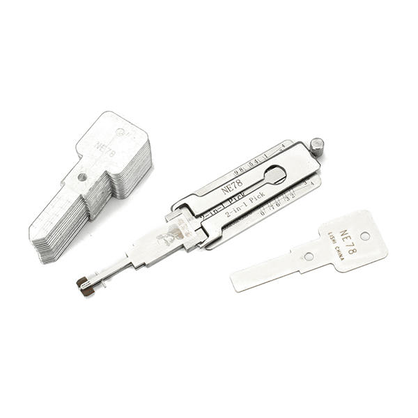 Lishi NE78 2 In 1 Car Door Lock Pick Decoder Unlock Tool Locksmith Tools