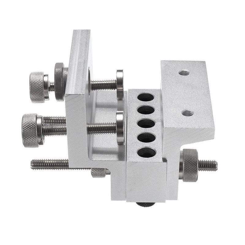 3 In 1 Aluminum Alloy 3/8 Inch Self Centering Doweling Jig 19-100mm Clamping Punch Locator Drill Guide Woodworking Joint Tool
