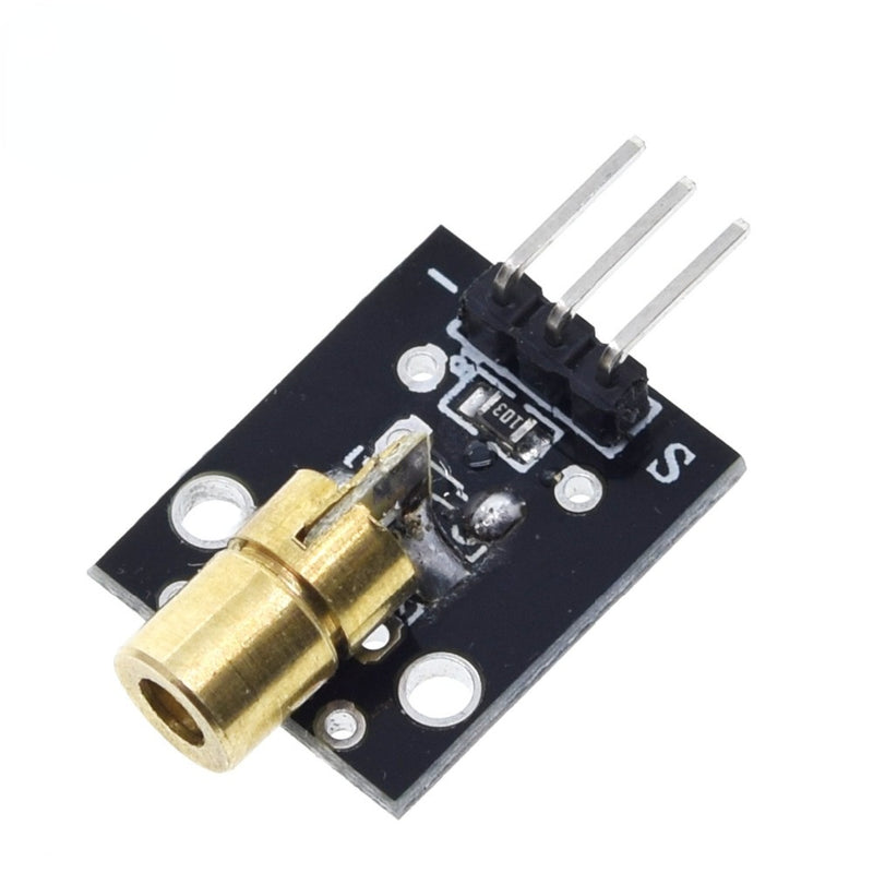 KY-008 650nm Laser Sensor Module 6mm 5V 5mW Red Laser Dot Diode Copper Head for Arduino DIY Kit