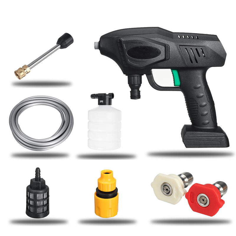 900W Cordless High Pressure Washer Battery Indicator Car Washing Machine Spray Guns Water Cleaner with 1/2 Battery for Makita