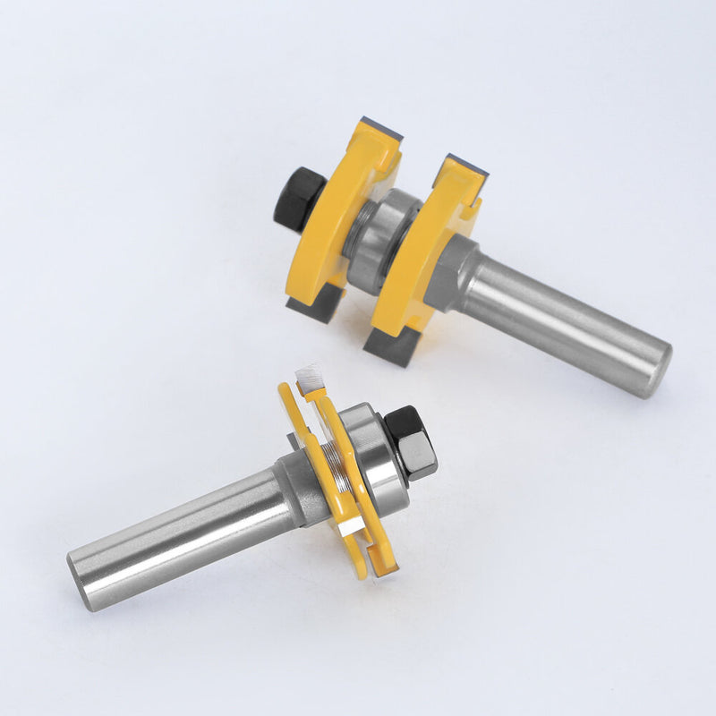 1/2 Inch 12mm Shank Tongue Grooving Joint Router Bit T-Slot Tenon Milling Cutter for Wood Woodworking