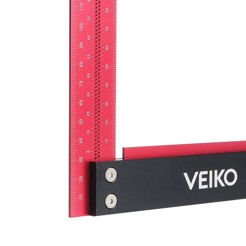VEIKO Signature Precision Square 300mm Guaranteed T Speed Measurements Ruler for Measuring and Marking Woodworking Carpenters Aluminum Alloy Framing Professional Carpentry Use