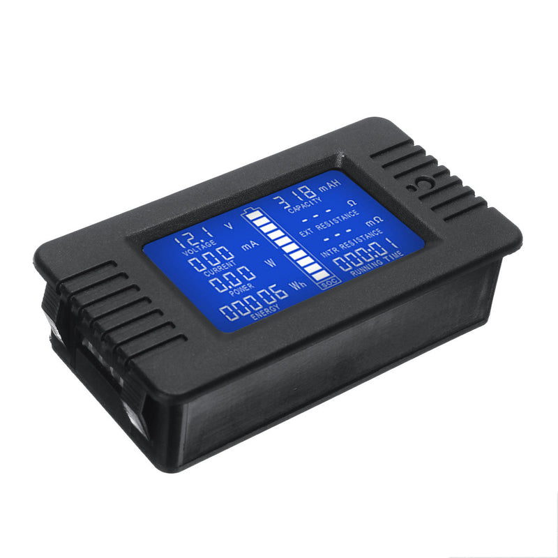 LCD Display DC Battery Voltage Monitor Meter 0-200V Volt Amp for Cars RV Solar System