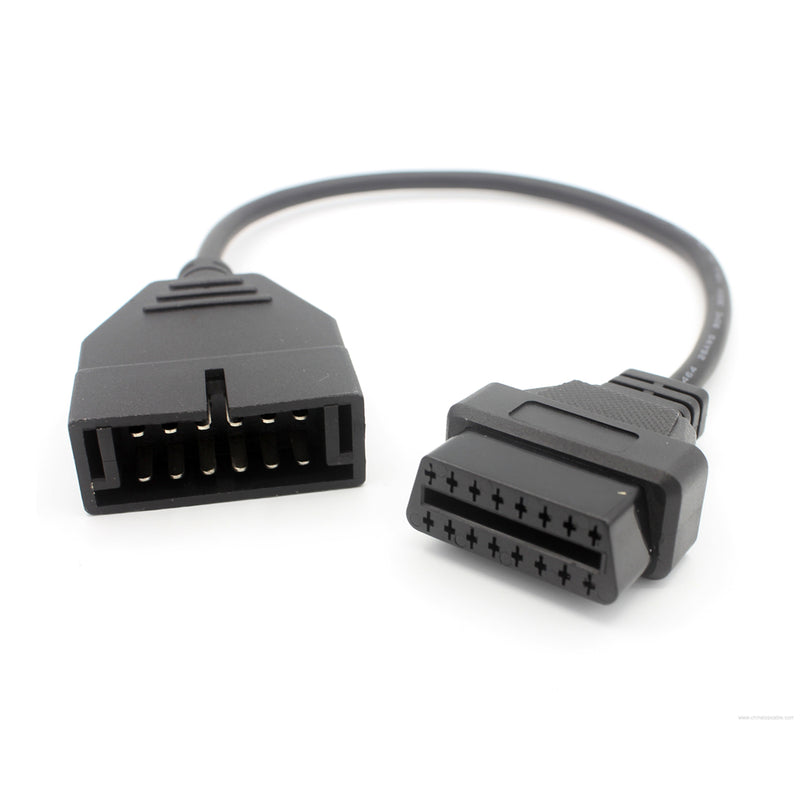 For GM 12 Pin Connector to OBD2 16Pin to 12Pin Car Diagnostic Extension Cable