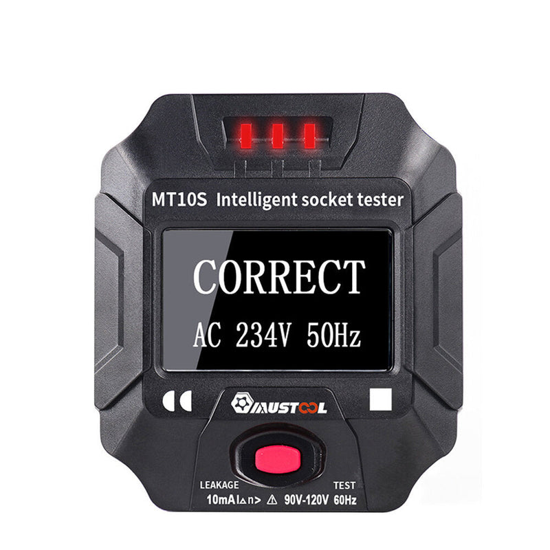 Mustool MT10S/MT10E Socket Outlet Tester Intelligent Detection Display Voltage Frequency RCD Tester
