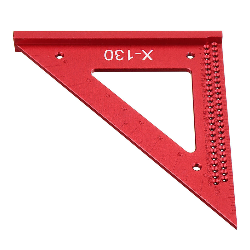 Drillpro Aluminum Alloy Metric Woodworking Triangle Ruler Carpenters Square Hole Positioning Measuring Ruler