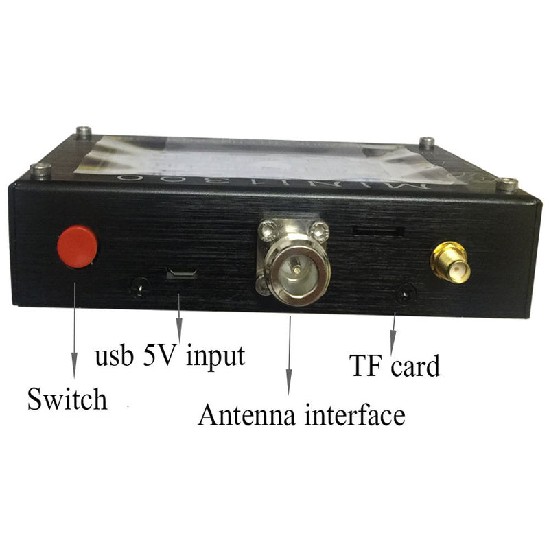 Upgrade Mini1300 4.3inch TFT LCD 0.1-1300MHz HF VHF UHF ANT SWR Antenna Analyzer Inner Battery Meter 5V/1.5A