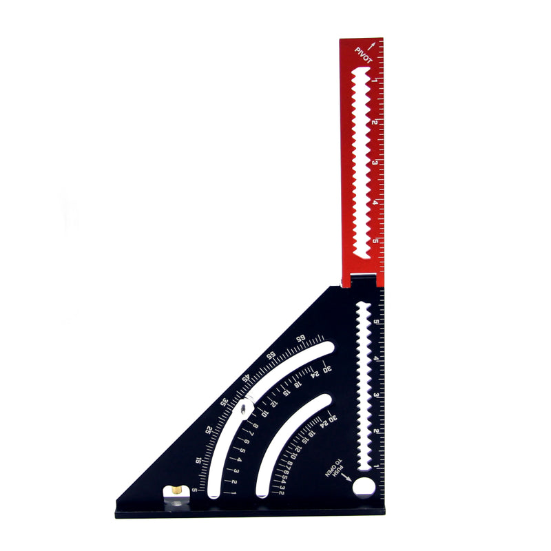 DOCTORWOOD 6 Inch Extendable Folding Triangle Ruler Carpenter Square with Base Precision Goniometer Multi-angle Measurement Woodworking Tools