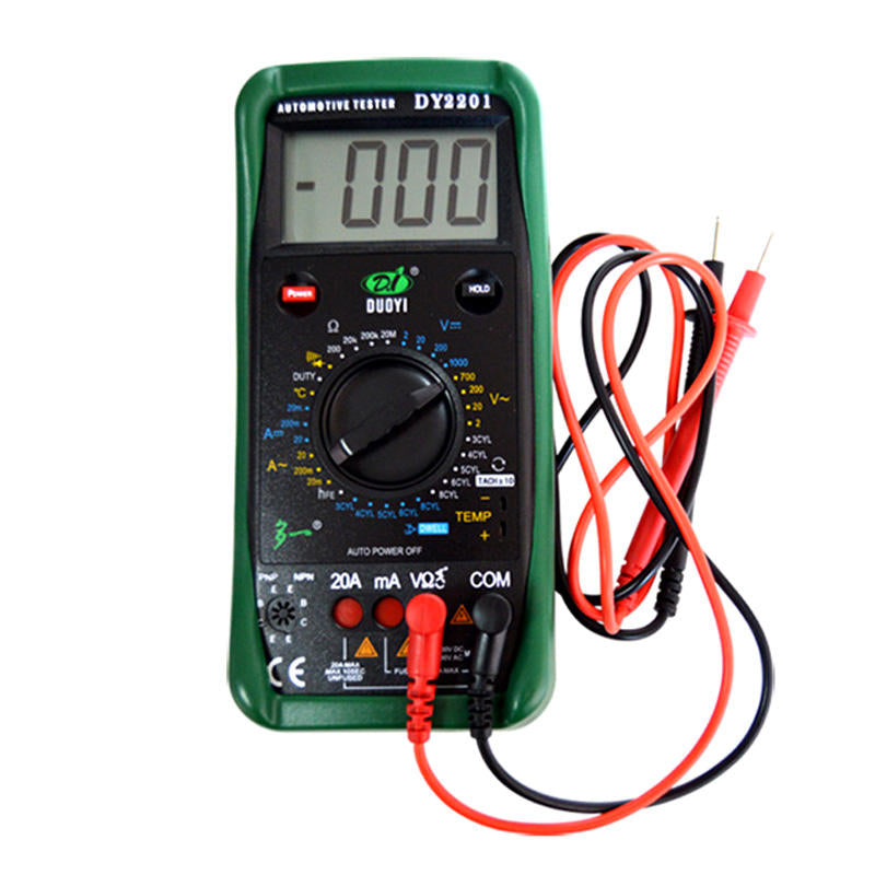 DUOYI DY2201 Digital Automotive Tester Multimeter Dwell Angle Temperature Meter Multimeter
