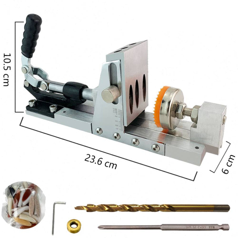 Woodworking Pocket Hole Jig Drilling Locator with 9mm Drill Bit for Hole Puncher Furniture Carpentry Tools