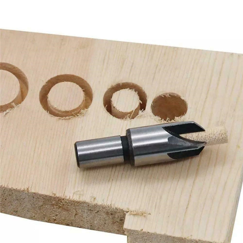 8pcs 3/8 Inch Shank Wood Plug Hole Cutter Wooden Dowel Cutting Drill Bits with Wood Case