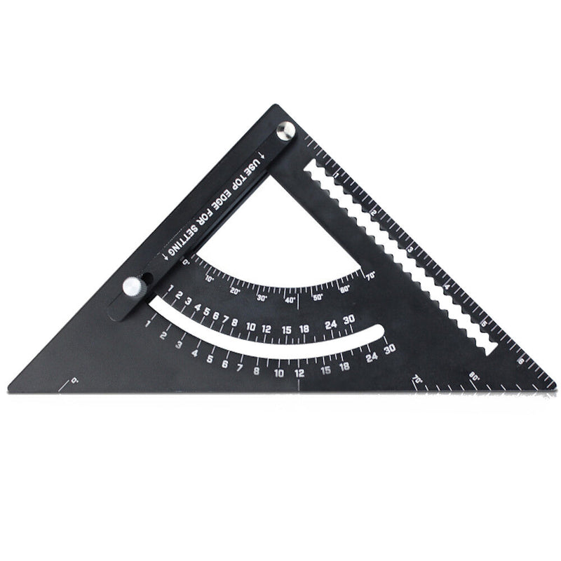Aluminum Alloy Angle Ruler Measuring Tool Thicken Measuring Ruler Miter Carpenter Square for Woodworking