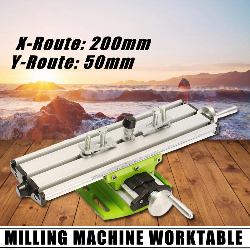 2 Axis Milling Compound Working Table Cross Sliding Bench Drill Vises Fixture DIY