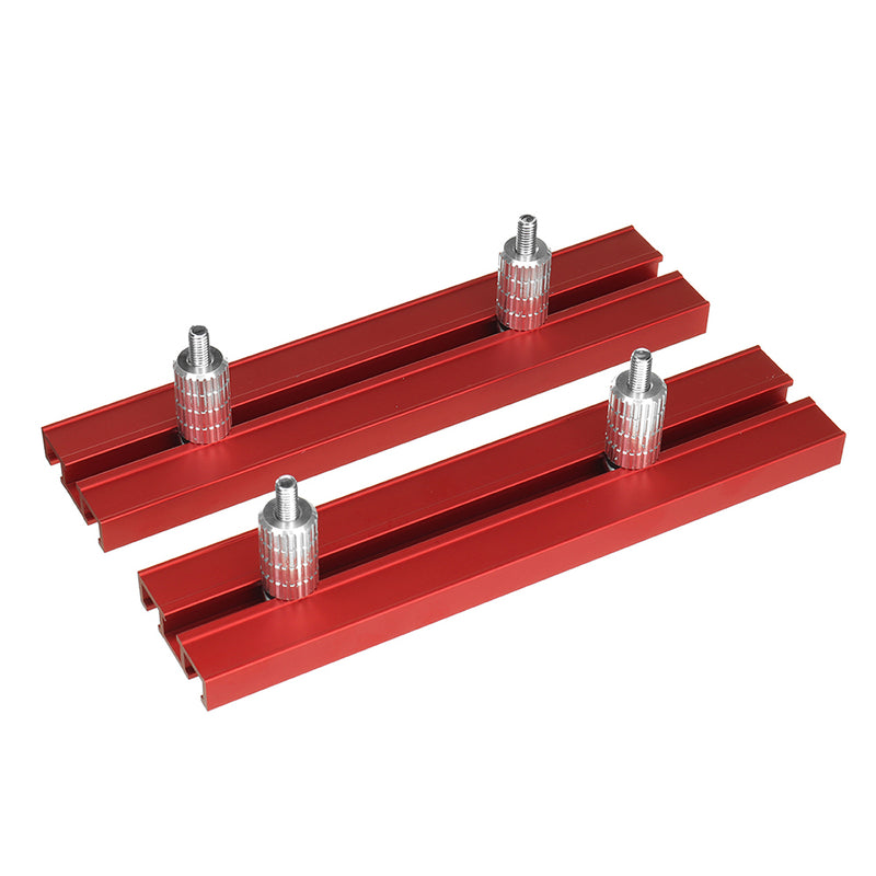 XIUYI 2pcs 15.8/17.8/19.8mm Aluminum Alloy Workbench Planing Stop Board Woodworking Baffle Limit Block for Desktop Woodworking Tool