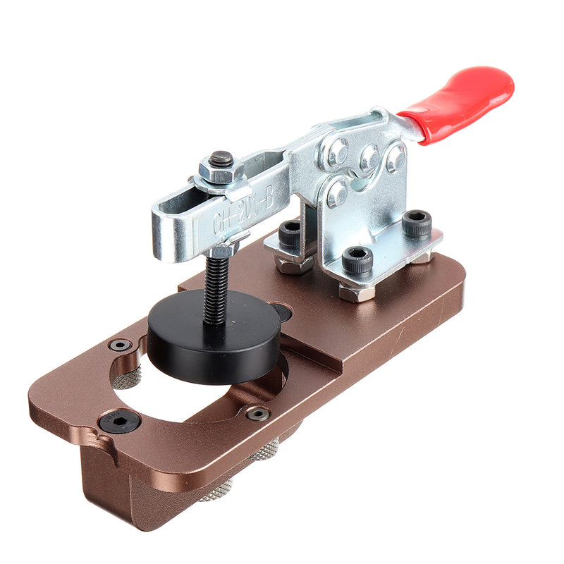 Drillpro Quick Set Hinge Jig Woodworking Pocket Hole Jig with 35mm Hole Opener and Quick Acting Toggle Clamp for Drilling Guide Locator Puncher Tools